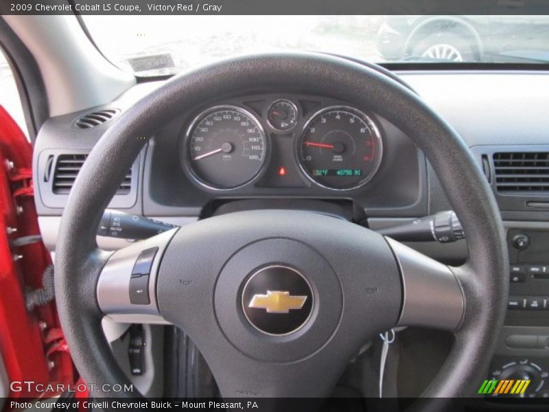 Victory Red / Gray 2009 Chevrolet Cobalt LS Coupe