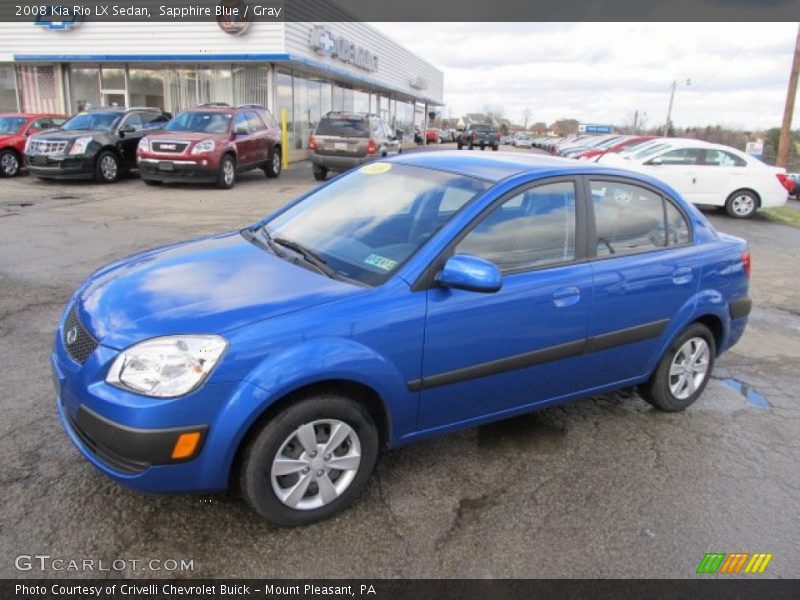 Sapphire Blue / Gray 2008 Kia Rio LX Sedan