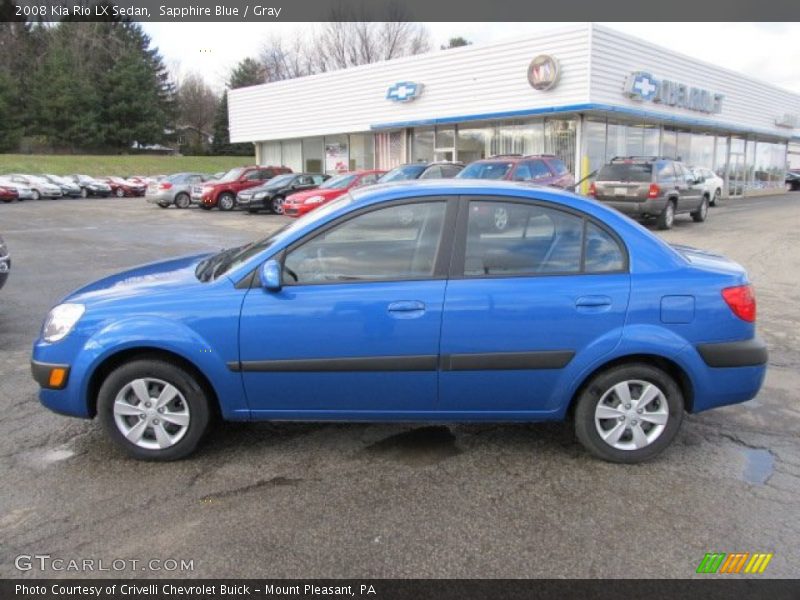 Sapphire Blue / Gray 2008 Kia Rio LX Sedan