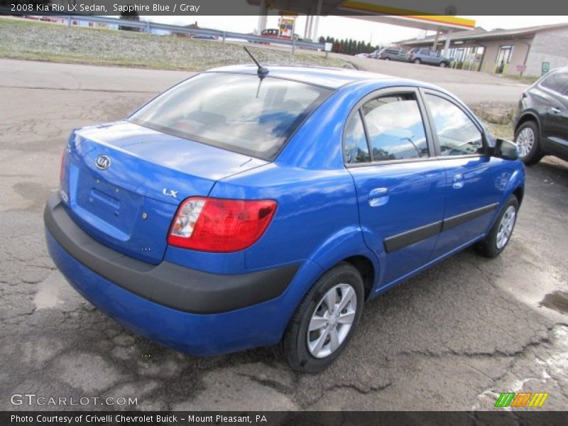 Sapphire Blue / Gray 2008 Kia Rio LX Sedan