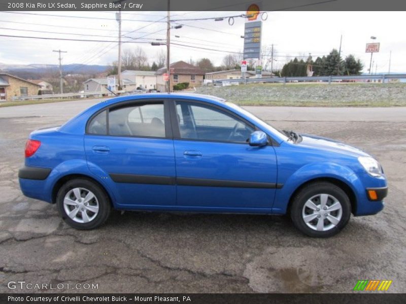 Sapphire Blue / Gray 2008 Kia Rio LX Sedan