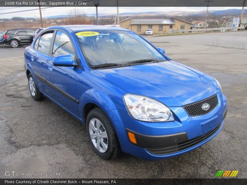 Sapphire Blue / Gray 2008 Kia Rio LX Sedan