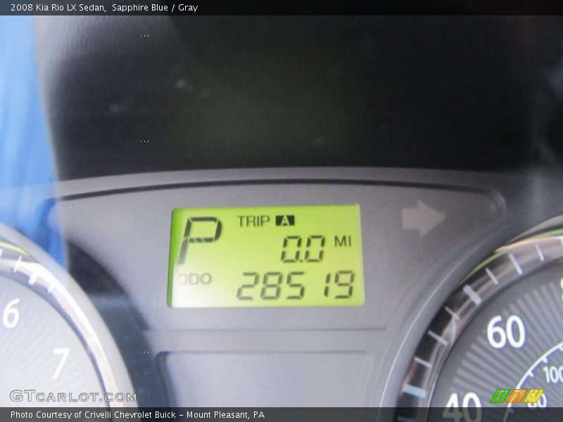 Sapphire Blue / Gray 2008 Kia Rio LX Sedan