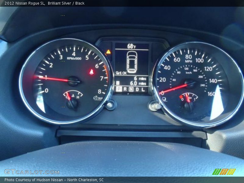 Brilliant Silver / Black 2012 Nissan Rogue SL
