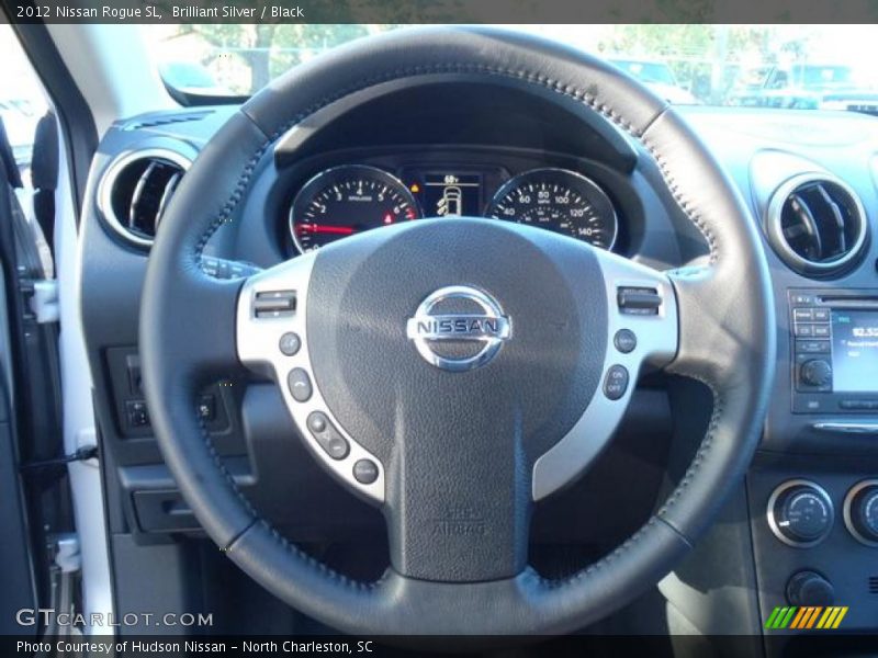 Brilliant Silver / Black 2012 Nissan Rogue SL