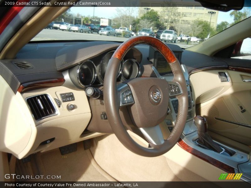 Crystal Red / Cashmere/Cocoa 2009 Cadillac CTS Sedan