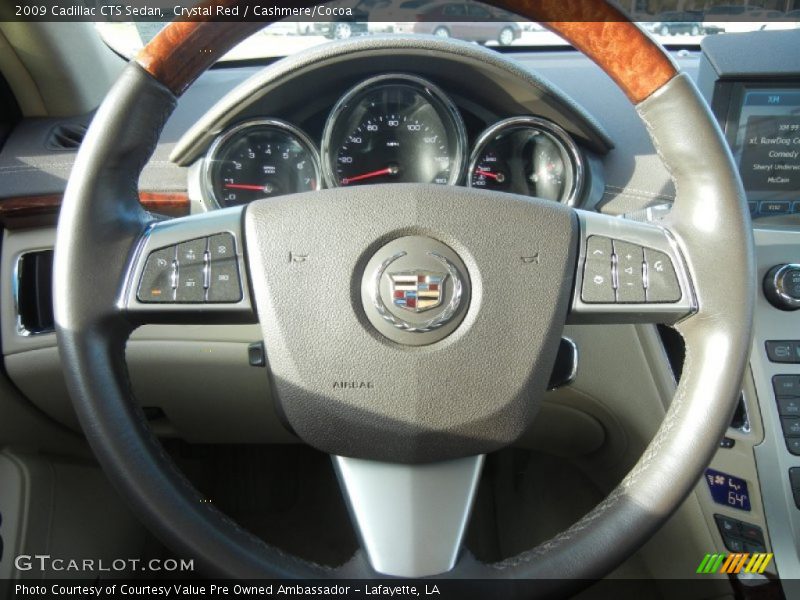 Crystal Red / Cashmere/Cocoa 2009 Cadillac CTS Sedan