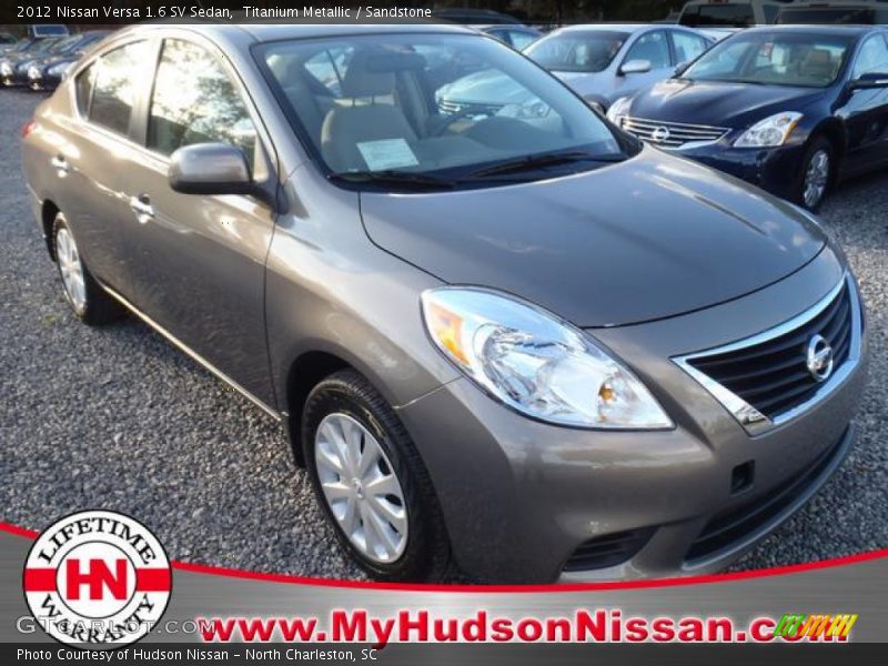 Titanium Metallic / Sandstone 2012 Nissan Versa 1.6 SV Sedan