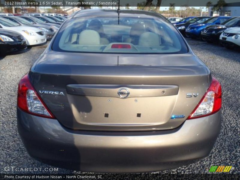 Titanium Metallic / Sandstone 2012 Nissan Versa 1.6 SV Sedan