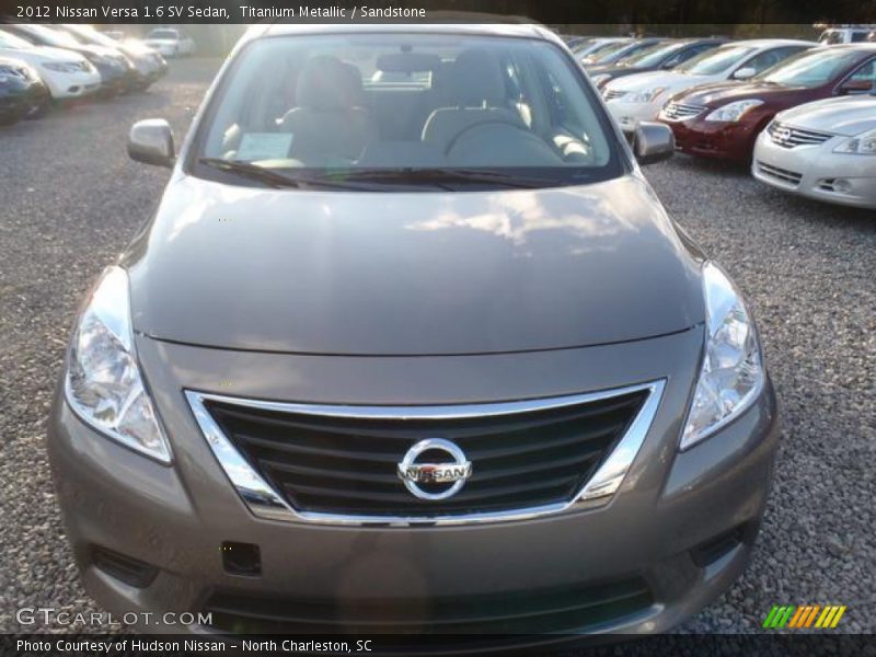 Titanium Metallic / Sandstone 2012 Nissan Versa 1.6 SV Sedan