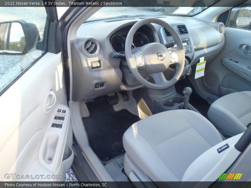 Titanium Metallic / Sandstone 2012 Nissan Versa 1.6 SV Sedan