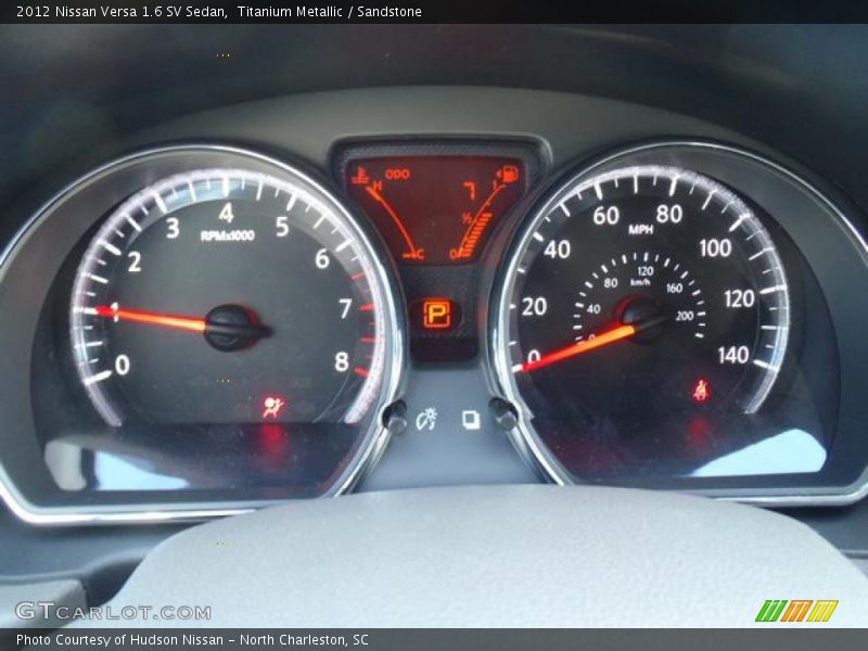 Titanium Metallic / Sandstone 2012 Nissan Versa 1.6 SV Sedan