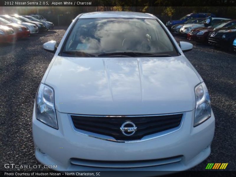 Aspen White / Charcoal 2012 Nissan Sentra 2.0 S