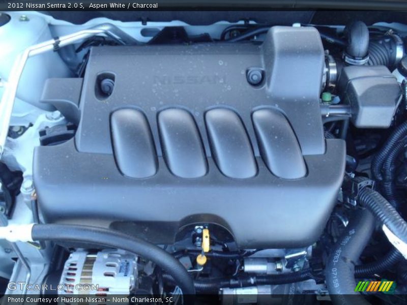 Aspen White / Charcoal 2012 Nissan Sentra 2.0 S