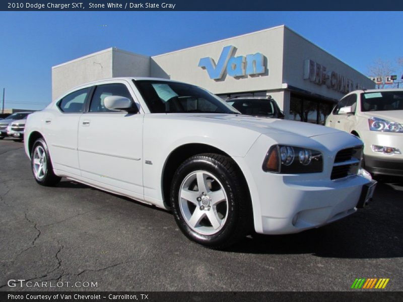 Stone White / Dark Slate Gray 2010 Dodge Charger SXT