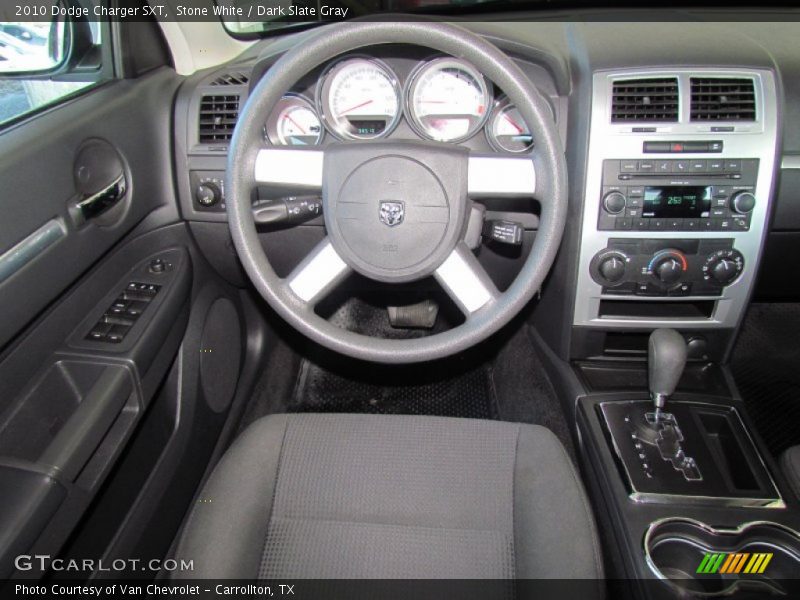 Stone White / Dark Slate Gray 2010 Dodge Charger SXT