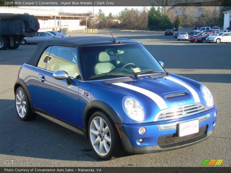 Hyper Blue Metallic / Dark Grey 2005 Mini Cooper S Convertible