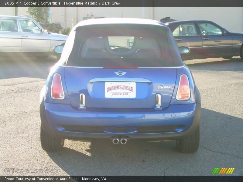 Hyper Blue Metallic / Dark Grey 2005 Mini Cooper S Convertible