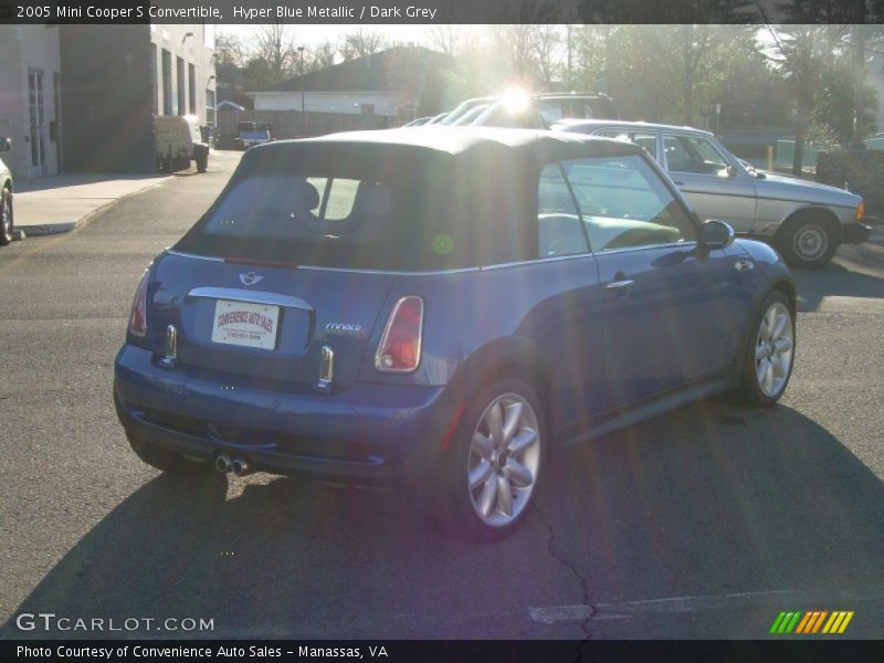 Hyper Blue Metallic / Dark Grey 2005 Mini Cooper S Convertible