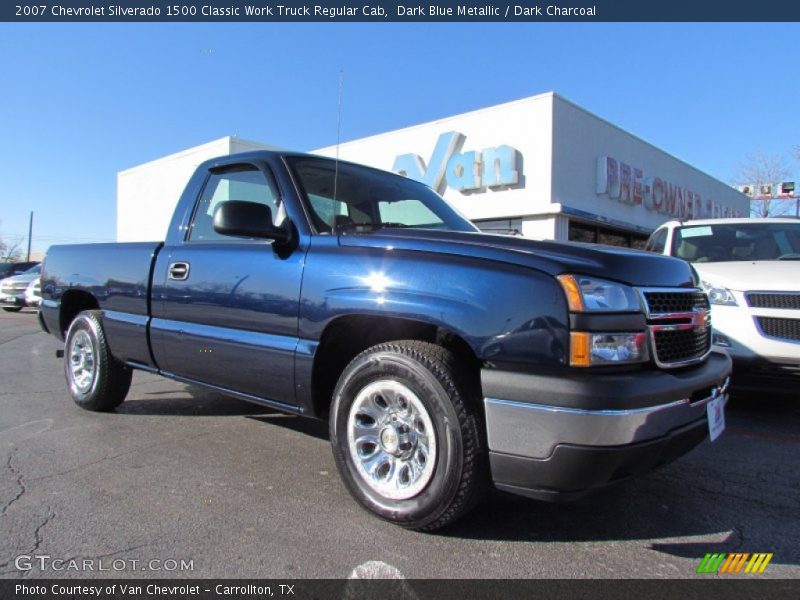 Dark Blue Metallic / Dark Charcoal 2007 Chevrolet Silverado 1500 Classic Work Truck Regular Cab