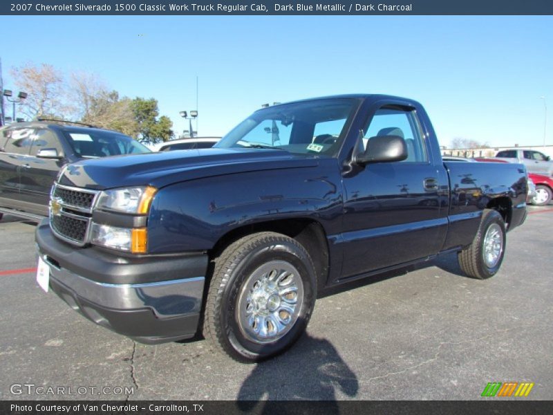 Dark Blue Metallic / Dark Charcoal 2007 Chevrolet Silverado 1500 Classic Work Truck Regular Cab