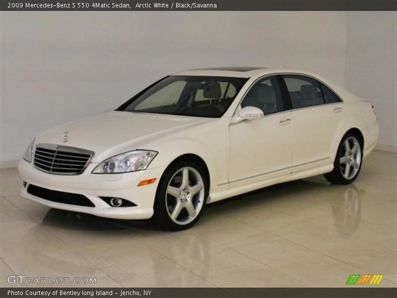 Arctic White / Black/Savanna 2009 Mercedes-Benz S 550 4Matic Sedan