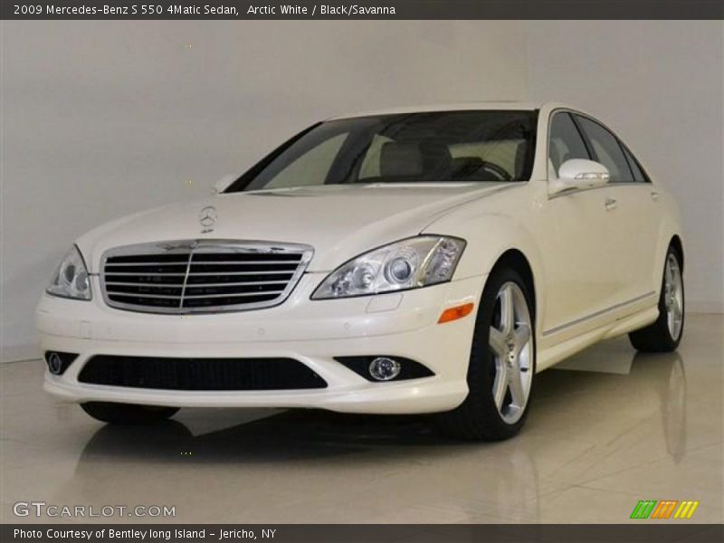 Arctic White / Black/Savanna 2009 Mercedes-Benz S 550 4Matic Sedan