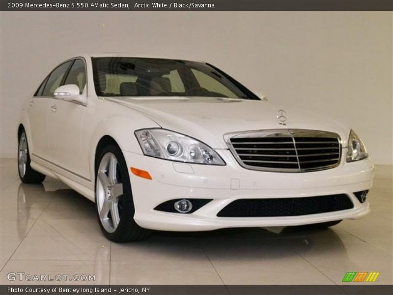 Arctic White / Black/Savanna 2009 Mercedes-Benz S 550 4Matic Sedan