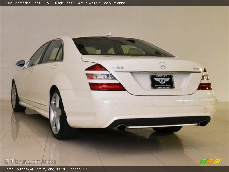 Arctic White / Black/Savanna 2009 Mercedes-Benz S 550 4Matic Sedan