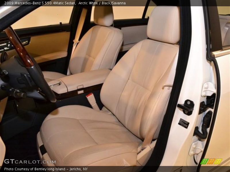 Arctic White / Black/Savanna 2009 Mercedes-Benz S 550 4Matic Sedan