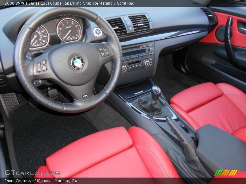 Coral Red Interior - 2008 1 Series 135i Coupe 