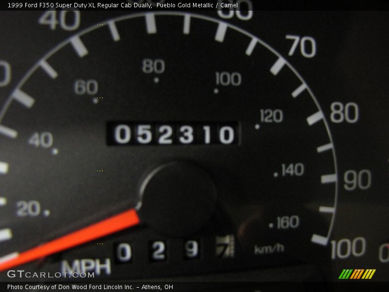 Pueblo Gold Metallic / Camel 1999 Ford F350 Super Duty XL Regular Cab Dually