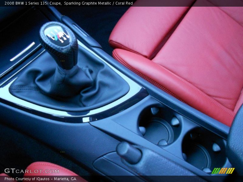 Sparkling Graphite Metallic / Coral Red 2008 BMW 1 Series 135i Coupe