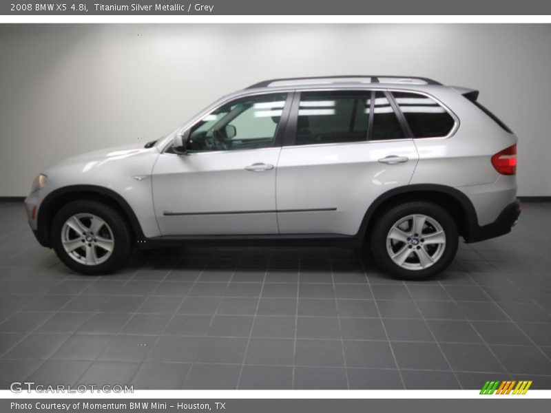 Titanium Silver Metallic / Grey 2008 BMW X5 4.8i