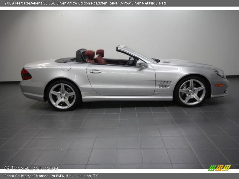 Silver Arrow Silver Metallic / Red 2009 Mercedes-Benz SL 550 Silver Arrow Edition Roadster