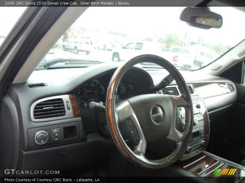 Silver Birch Metallic / Ebony 2008 GMC Sierra 1500 Denali Crew Cab