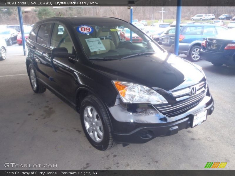 Crystal Black Pearl / Ivory 2009 Honda CR-V EX 4WD