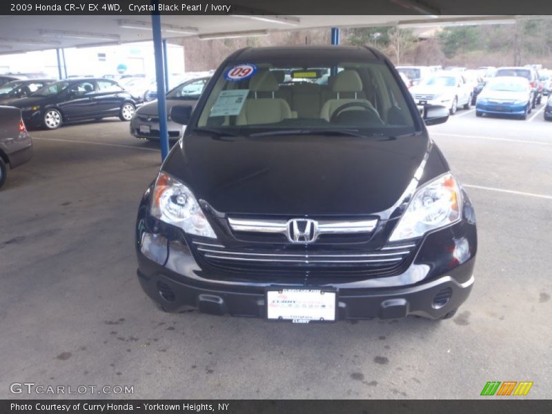 Crystal Black Pearl / Ivory 2009 Honda CR-V EX 4WD