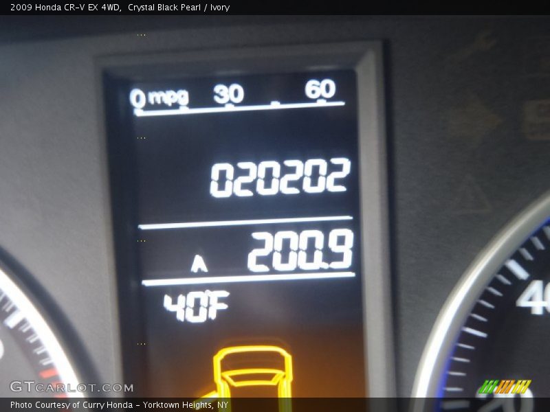 Crystal Black Pearl / Ivory 2009 Honda CR-V EX 4WD