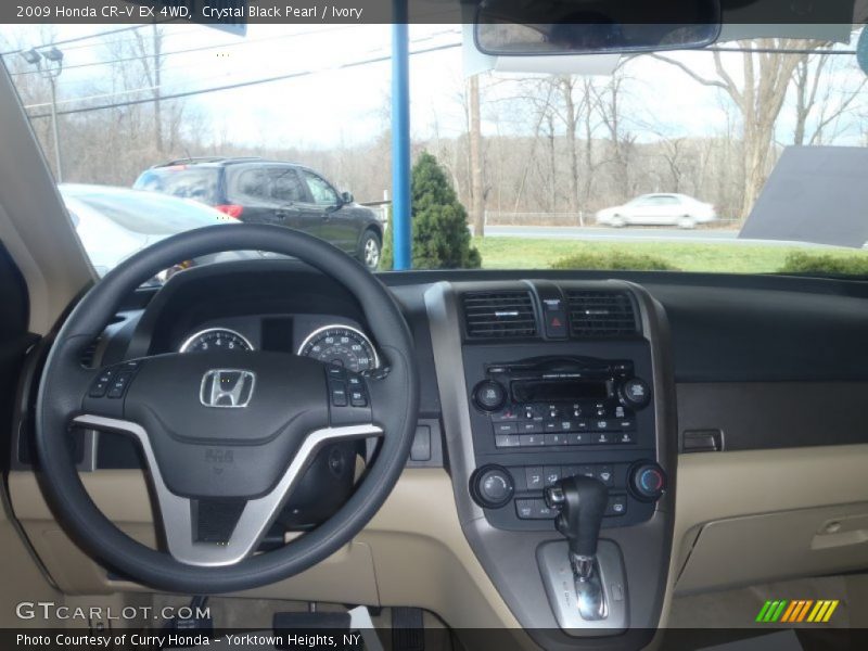 Crystal Black Pearl / Ivory 2009 Honda CR-V EX 4WD