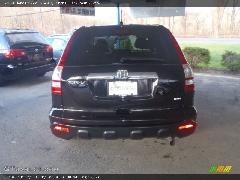 Crystal Black Pearl / Ivory 2009 Honda CR-V EX 4WD