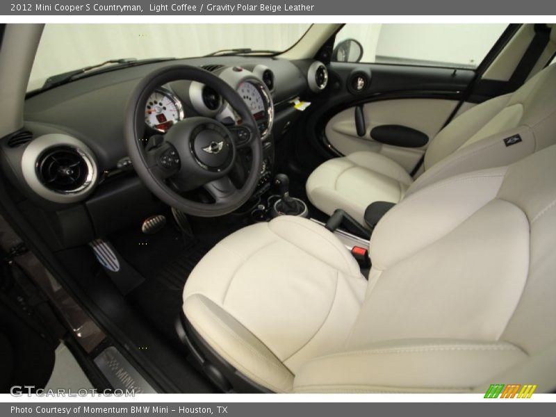 Light Coffee / Gravity Polar Beige Leather 2012 Mini Cooper S Countryman