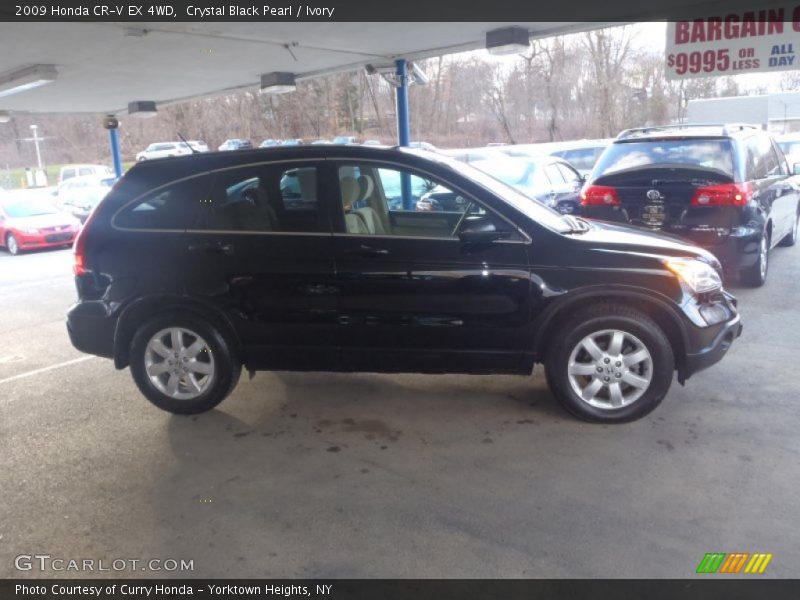Crystal Black Pearl / Ivory 2009 Honda CR-V EX 4WD