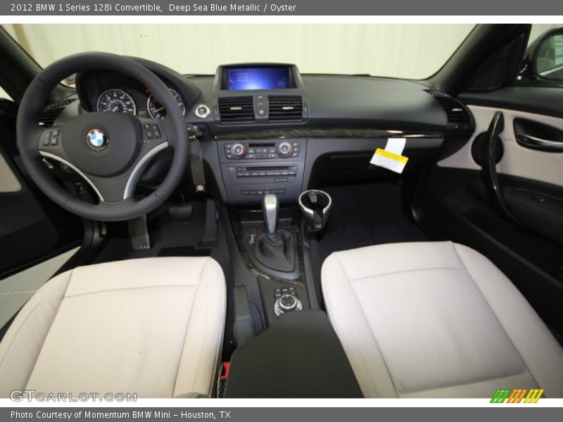 Deep Sea Blue Metallic / Oyster 2012 BMW 1 Series 128i Convertible
