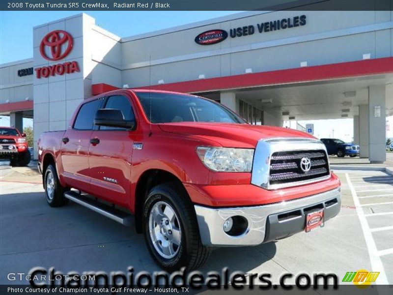 Radiant Red / Black 2008 Toyota Tundra SR5 CrewMax