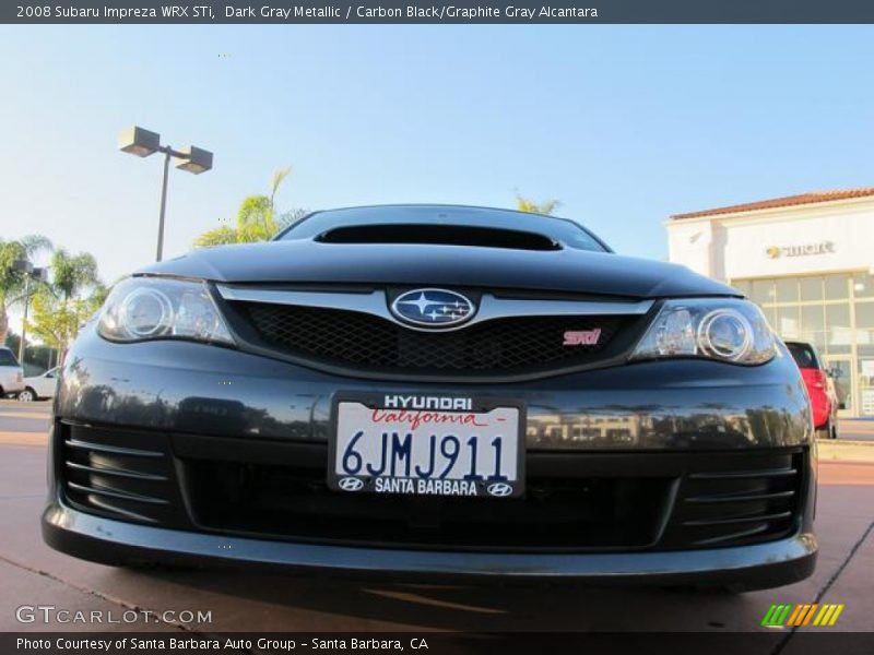Dark Gray Metallic / Carbon Black/Graphite Gray Alcantara 2008 Subaru Impreza WRX STi