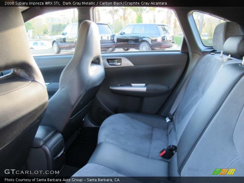 Dark Gray Metallic / Carbon Black/Graphite Gray Alcantara 2008 Subaru Impreza WRX STi