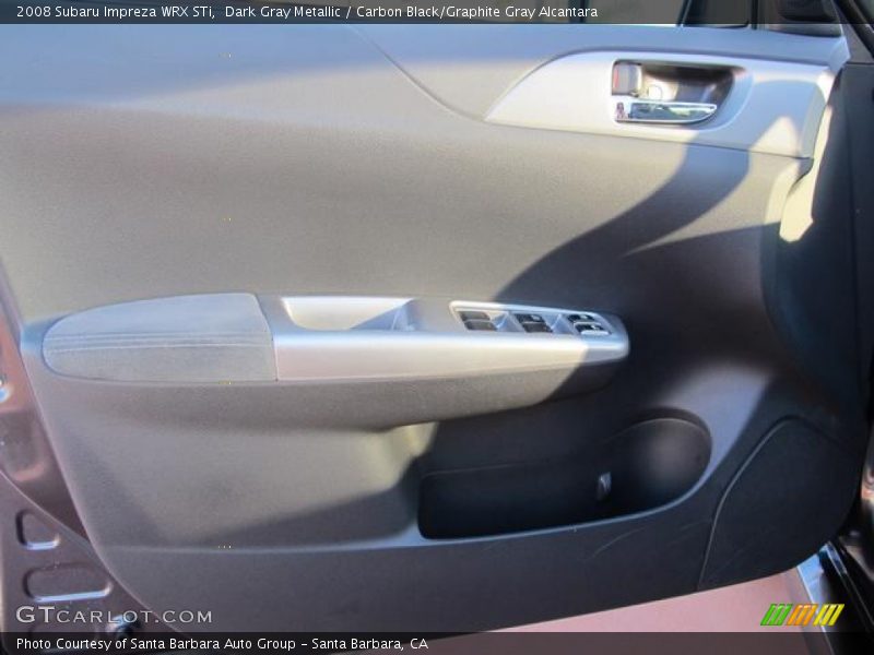 Dark Gray Metallic / Carbon Black/Graphite Gray Alcantara 2008 Subaru Impreza WRX STi