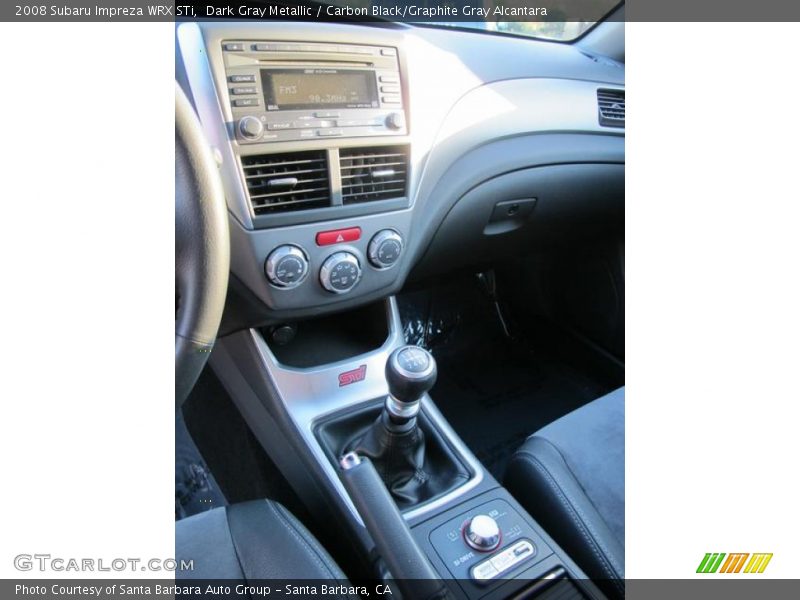 Dark Gray Metallic / Carbon Black/Graphite Gray Alcantara 2008 Subaru Impreza WRX STi