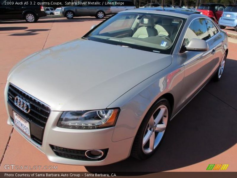 Sahara Silver Metallic / Linen Beige 2009 Audi A5 3.2 quattro Coupe